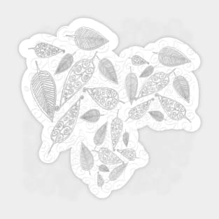 Color Me Leaves Sticker